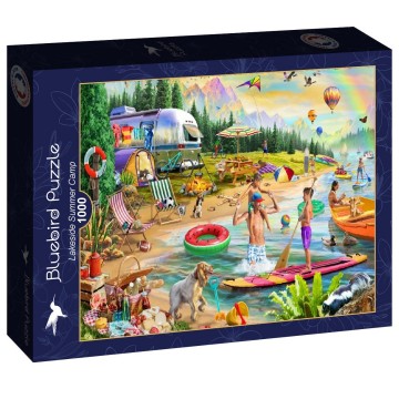 Puzzelwereld legpuzzel bluebird 90979 lakeside summer camp 1000 stukjes l