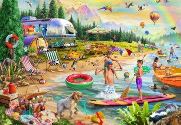 Puzzelwereld legpuzzel bluebird 90979 lakeside summer camp 1000 stukjes p
