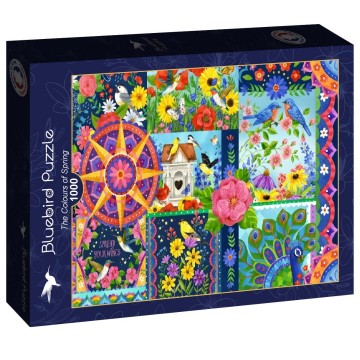 Puzzelwereld legpuzzel bluebird 90997 de kleuren van de lente 1000 stukjes l