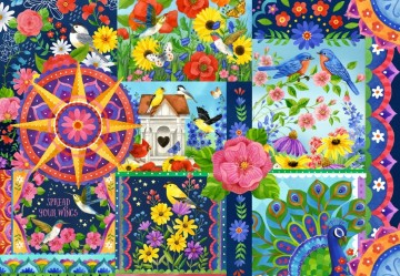 Puzzelwereld legpuzzel bluebird 90997 de kleuren van de lente 1000 stukjes p