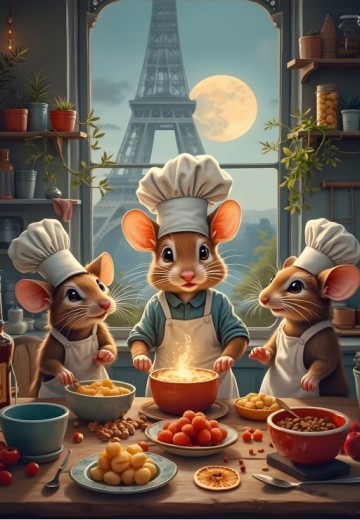 Puzzelwereld legpuzzel bluebird 91008 little chefs of paris 1000 stukjes p
