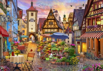 Puzzelwereld legpuzzel bluebird 91011 bavarian town 1000 stukjes p