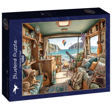 Puzzelwereld legpuzzel bluebird 91012 camping coast 1000 stukjes l