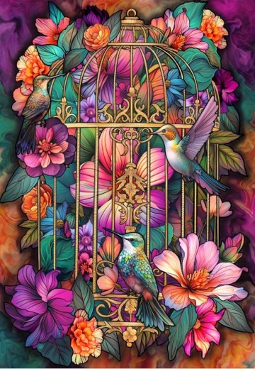 Puzzelwereld legpuzzel bluebird 91013 captured beauty 1000 stukjes p