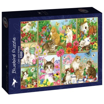 Puzzelwereld legpuzzel bluebird 91014 cats and kittens 1000 stukjes l