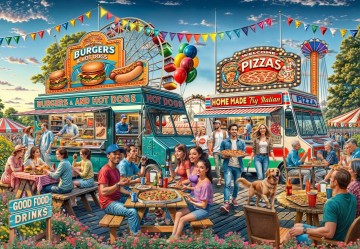 Puzzelwereld legpuzzel bluebird 91016 food trailer 1000 stukjes p