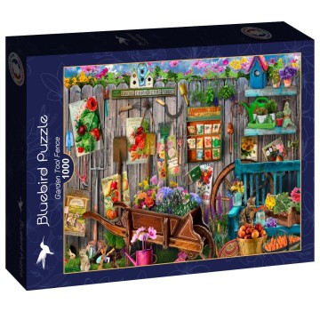 Puzzelwereld legpuzzel bluebird 91017 garden tool fence 1000 stukjes l