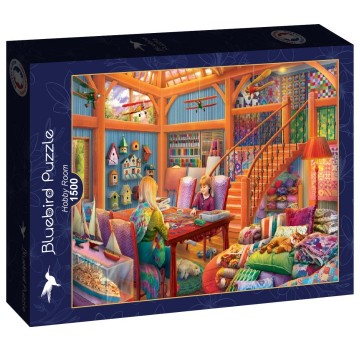 Puzzelwereld legpuzzel bluebird 91022 hobbykamer 1500 stukjes l