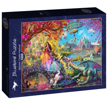 Puzzelwereld legpuzzel bluebird 91029 autumn castle festival 1000 stukjes l