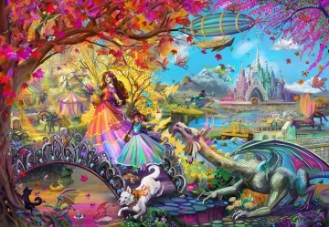 Puzzelwereld legpuzzel bluebird 91029 autumn castle festival 1000 stukjes