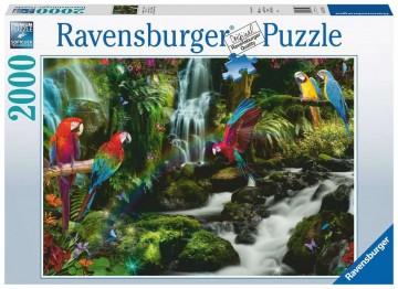 Puzzelwereld legpuzzel bonte papegaaien in de jungle ravensburger 171118 2000 stukjes d