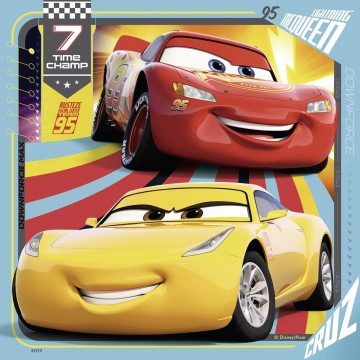 Puzzelwereld legpuzzel cars 3 legendes van de baan ravensburger 80151 3x49 stukjes p1