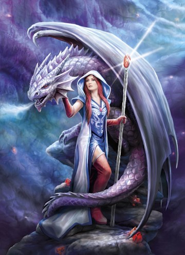 Puzzelwereld legpuzzel clementoni 39525 anne stokes   dragon mage 1000 stukjes p