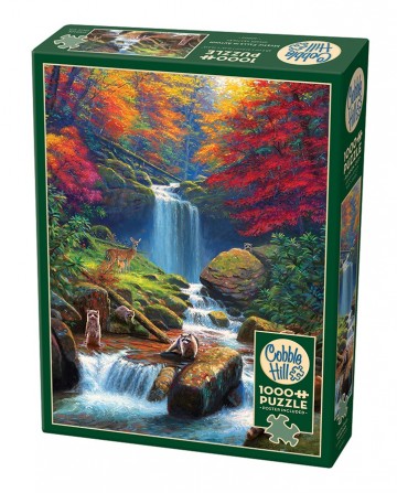 Puzzelwereld legpuzzel cobble hill 40002 mystic falls in autumn 1000 stukjes r
