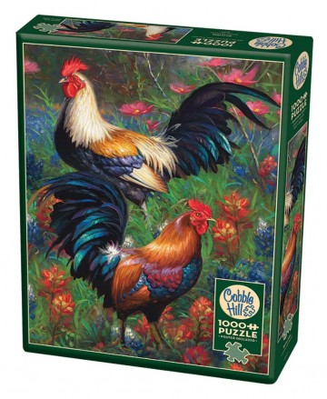 Puzzelwereld legpuzzel cobble hill 40188 roosters 1000 stukjes r