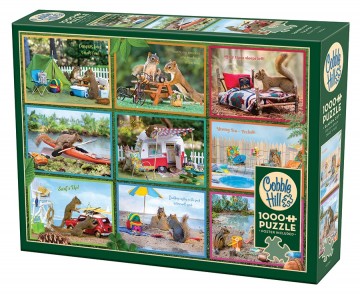 Puzzelwereld legpuzzel cobble hill 40256 squirrels on vacation 1000 stukjes r