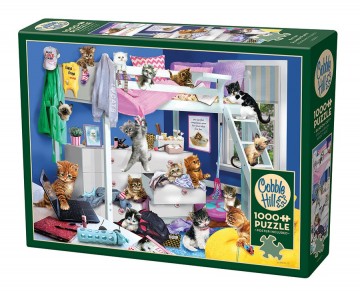 Puzzelwereld legpuzzel cobble hill 40307 kitten slumber party 1000 stukjes r