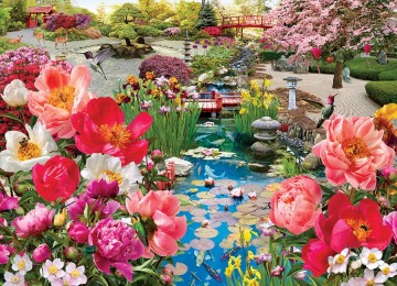 Puzzelwereld legpuzzel cobble hill 40317 japanese garden 1000 stukjes p