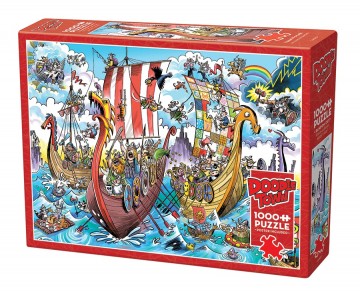 Puzzelwereld legpuzzel cobble hill 44505 viking voyage 1000 stukjes r
