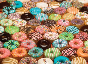 Puzzelwereld legpuzzel cobble hill 80035 doughnuts 1000 stukjes P