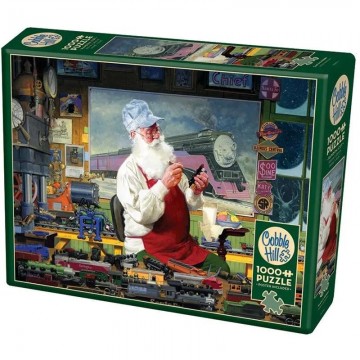 Puzzelwereld legpuzzel cobble hill 80110 santas hobby 1000 stukjes