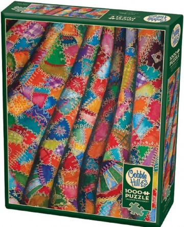 Puzzelwereld legpuzzel cobble hill 80245 crazy quilt 1000 stukjes R