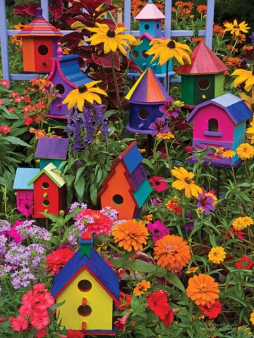 Puzzelwereld legpuzzel cobble hill 88014 birdhouses 275 xl stukjes p