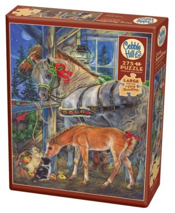 Puzzelwereld legpuzzel cobble hill 88035 holiday horsies 275 stukjes d