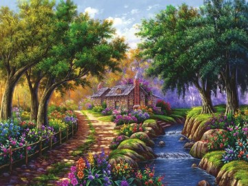 Puzzelwereld legpuzzel cottage bij de rivier ravensburger 171095 1500 stukjes p