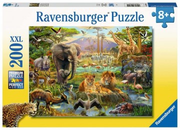 Puzzelwereld legpuzzel dieren van de savanne ravensburger 128914 200 stukjes d