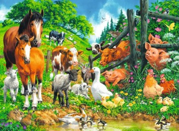 Puzzelwereld legpuzzel dierenbijeenkomst ravensburger 106899 100 stukjes p
