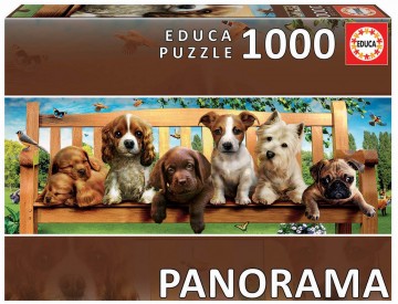 Puzzelwereld legpuzzel educa 19038 puppies op de bank 1000 stukjes f