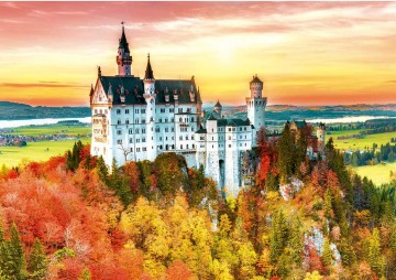 Puzzelwereld legpuzzel educa 19042 neuschwanstein in de herffst 1500 stukjes P