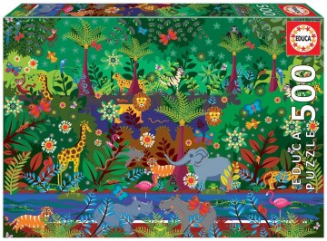 Puzzelwereld legpuzzel educa 19245 jungle  500 stukjes f