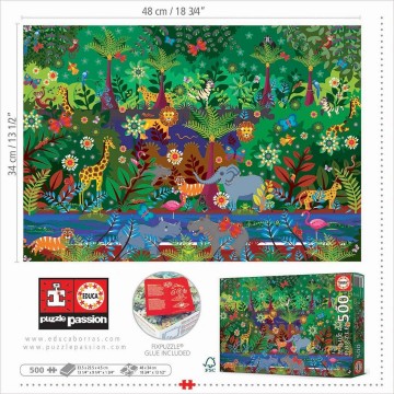 Puzzelwereld legpuzzel educa 19245 jungle  500 stukjes o