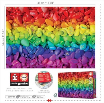 Puzzelwereld legpuzzel educa 19248 gekleurde stenen 500 stukjes o