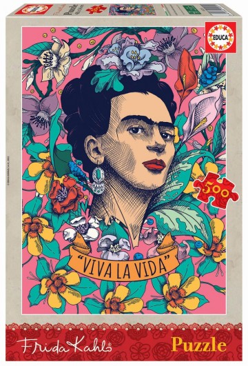 Puzzelwereld legpuzzel educa 19251 viva la vida frida kahlo 500 stukjes f