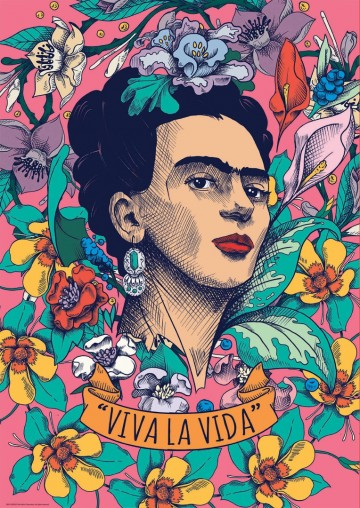 Puzzelwereld legpuzzel educa 19251 viva la vida frida kahlo 500 stukjes p