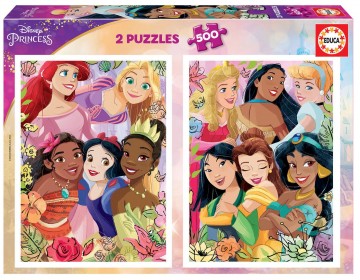 Puzzelwereld legpuzzel educa 19253 disney 2x500 stukjes f