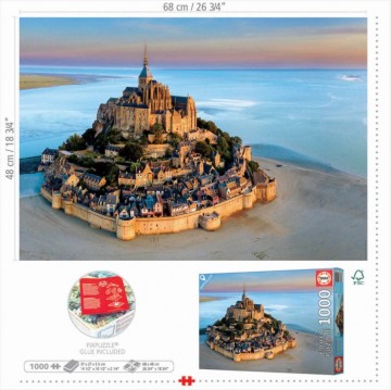 Puzzelwereld legpuzzel educa 19262 mont st michel 1000 stukjes o