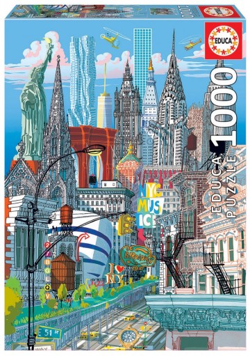 Puzzelwereld legpuzzel educa 19265 new york 1000 stukjes f