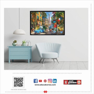 Puzzelwereld legpuzzel educa 19284 straten in parijs 4000 stukjes m