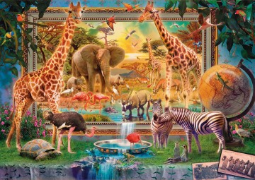 Puzzelwereld legpuzzel educa 19285 het leven in de jungle 4000 stukjes p