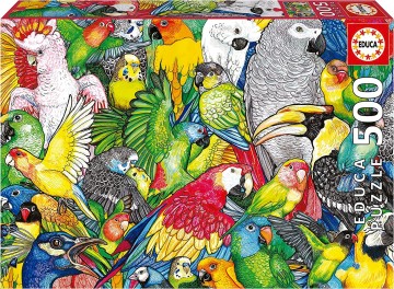 Puzzelwereld legpuzzel educa 19547 papegaaien 500 stukjespuzzelwereld legpuzzel educa 19547 papegaaien 500 stukjes d