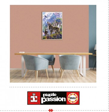 Puzzelwereld legpuzzel educa 19548 wolven in de bergen 500 stukjes m