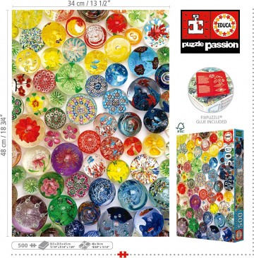 Puzzelwereld legpuzzel educa 19549 fancy bubbels 500 stukjes o
