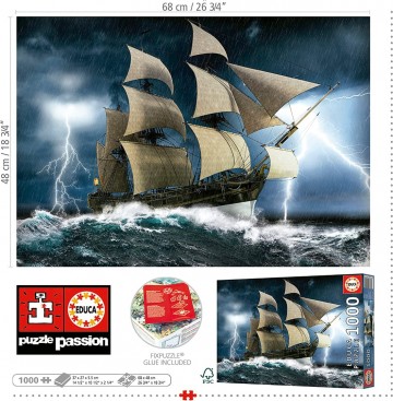 Puzzelwereld legpuzzel educa 19556 perfecte storm 1000 stukjes o