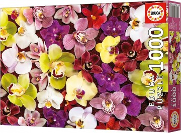Puzzelwereld legpuzzel educa 19558 orchideeen collage 1000 stukjes d1