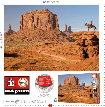 Puzzelwereld legpuzzel educa 19559 monument valley 1000 stukjes o