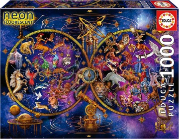 Puzzelwereld legpuzzel educa 19561 neon sterrenbeelden 1000 stukjes d